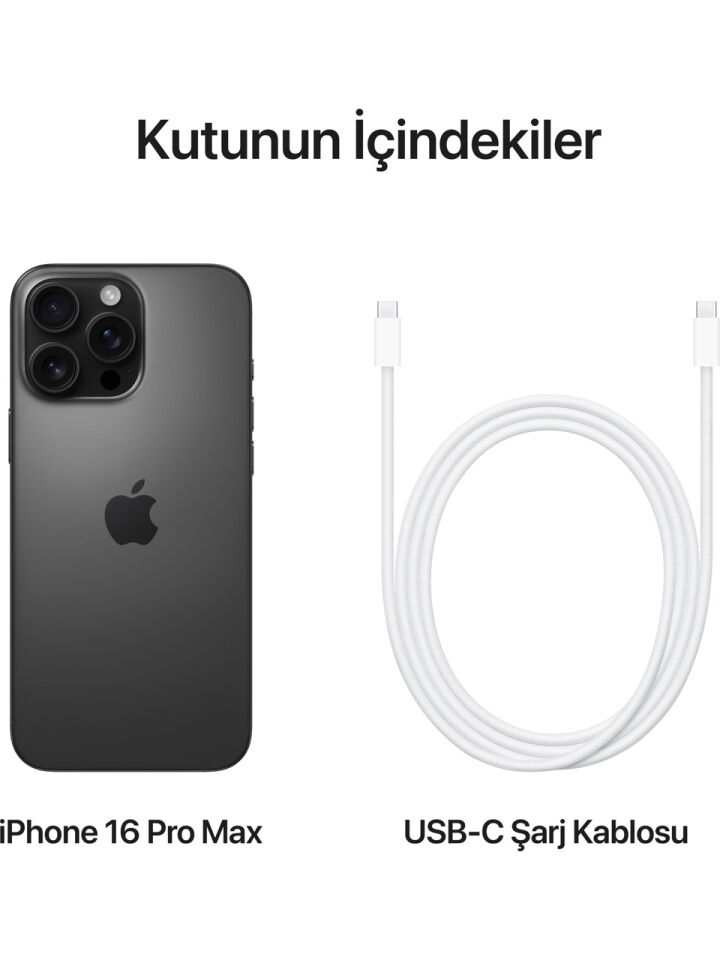 Apple iPhone 16 Pro Max Titanyum (Apple Türkiye Garantili) Siyah - 256GB