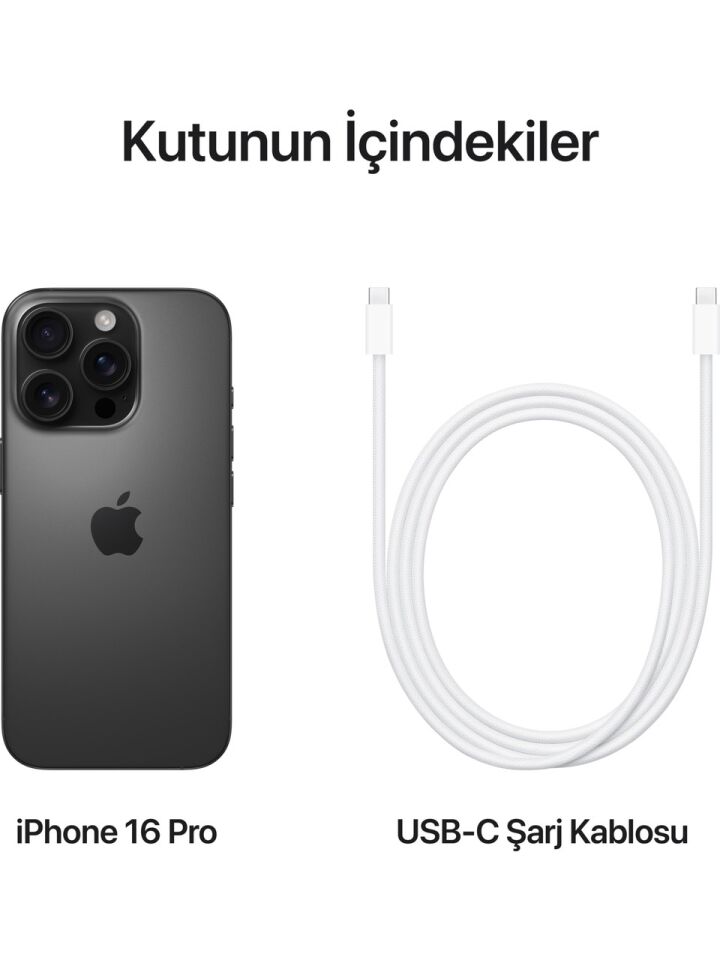 Apple iPhone 16 Pro Titanyum (Apple Türkiye Garantili) Siyah - 128GB