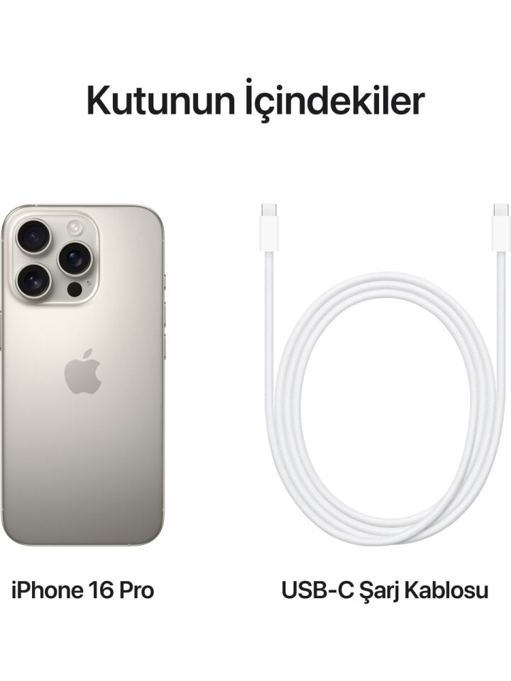 Apple iPhone 16 Pro Titanyum (Apple Türkiye Garantili) Natural - 128GB