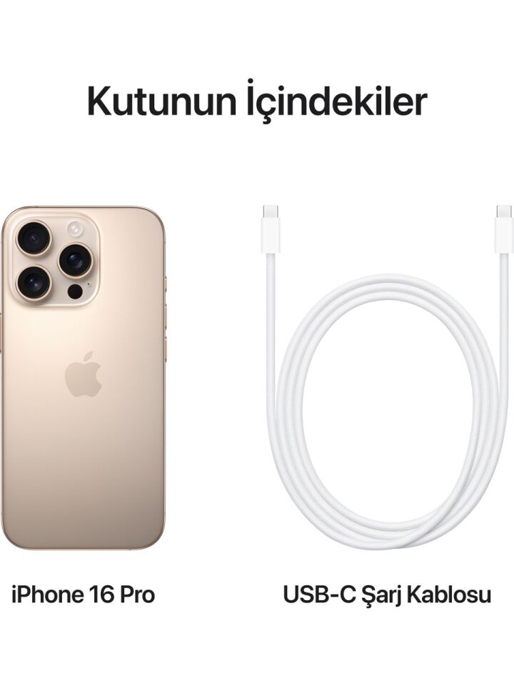 Apple iPhone 16 Pro Titanyum (Apple Türkiye Garantili) Çöl - 128GB