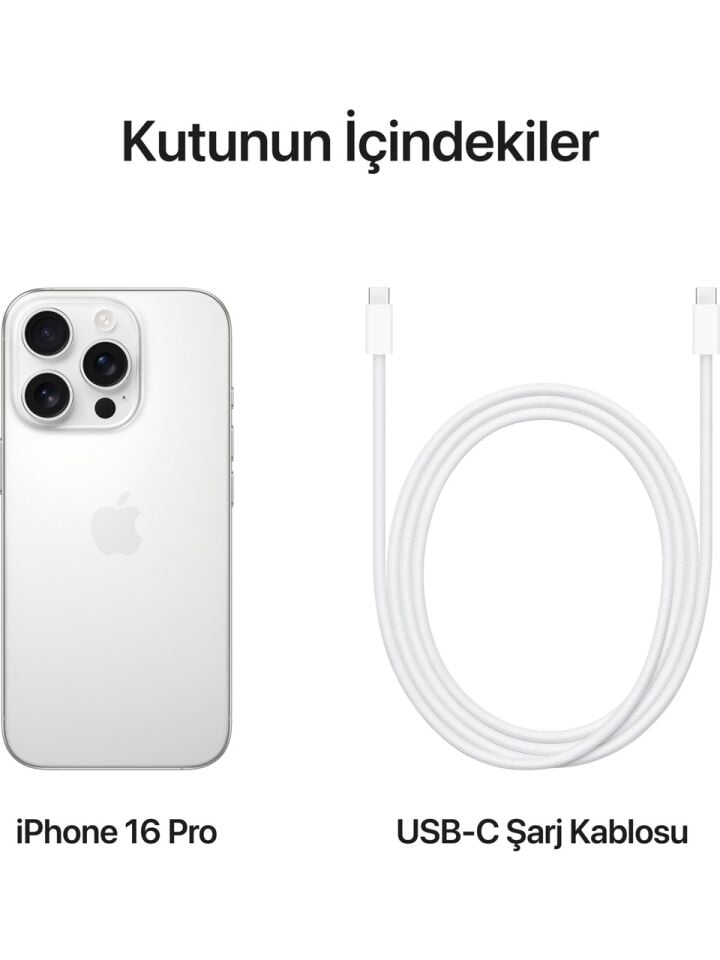 Apple iPhone 16 Pro Titanyum (Apple Türkiye Garantili) Beyaz - 256GB