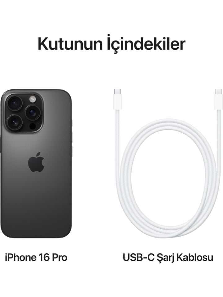 Apple iPhone 16 Pro Titanyum (Apple Türkiye Garantili) Siyah - 1TB